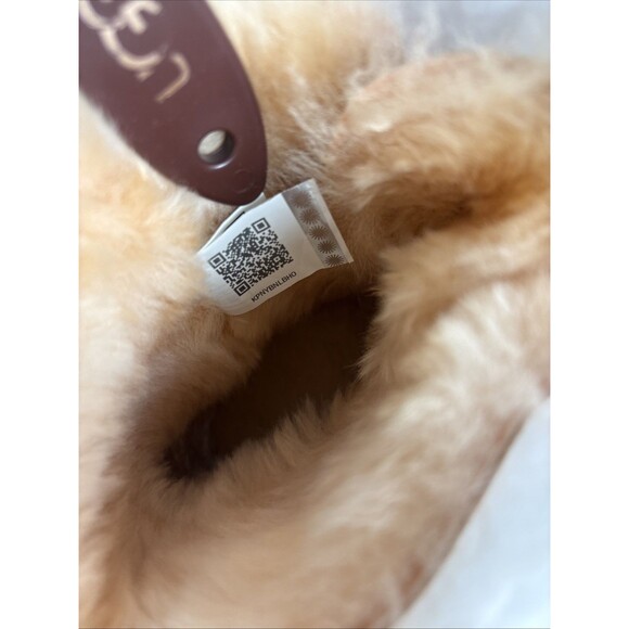 Girls Sz 3 UGG Boots Bailey Bow PDS Light Pink Peach Suede Wool Fast Shipping - Picture 14 of 16